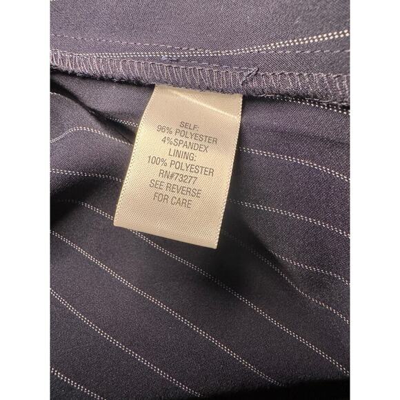 Dana Buchman Women's Striped Blazer Jacket Open Front Navy Blue/White Size 12 - Picture 4 of 4